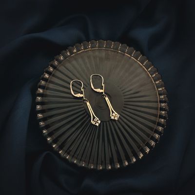 White gold stud earrings with diamond | 0.08 ct. Image 2 of White gold stud earrings with diamond | 0.08 ct.