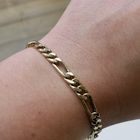 Image 6 of Gold Figaro link bracelet | 19.5 cm