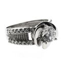 Image 6 of White gold ring with zirconia stones