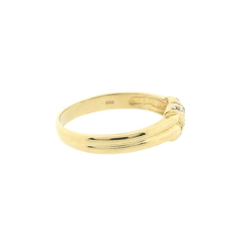 Image 5 of Gold ring with diamonds; 0.04 ct.