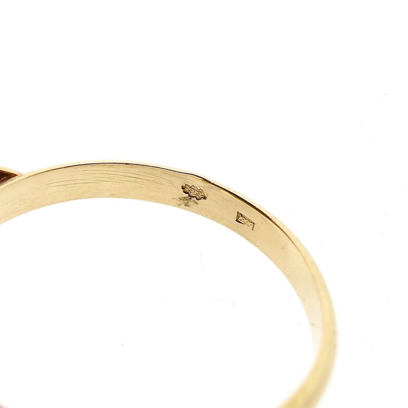 Image 6 of Gold Garnet Statement Ring; 14K; Size 18