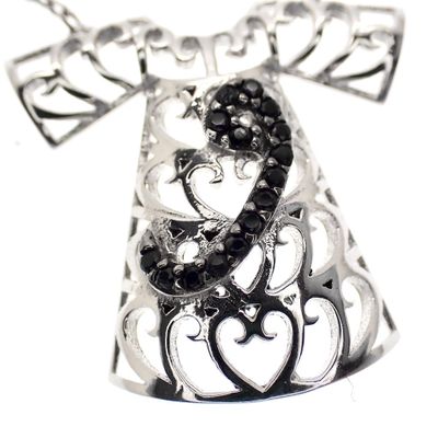 Image 2 of Silver necklace with zirconia