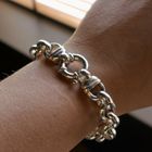 Image 10 of Silver robust jasseron link bracelet | 19.5 cm