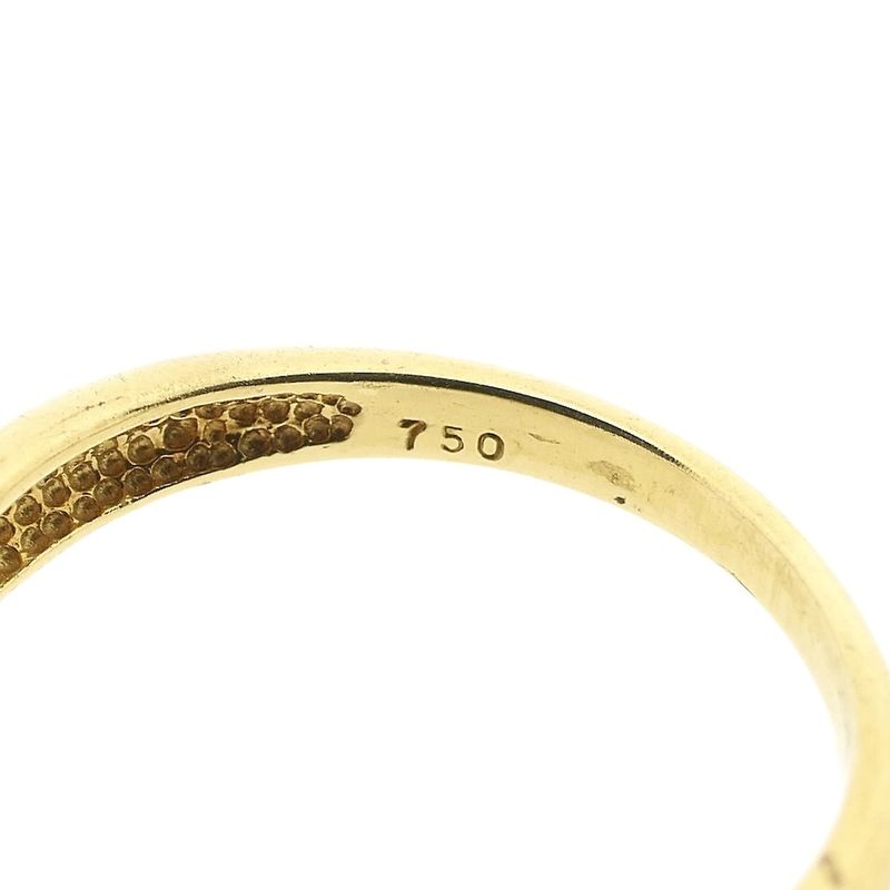 Image 6 of Gold entourage ring with diamonds; 0.18 ct.