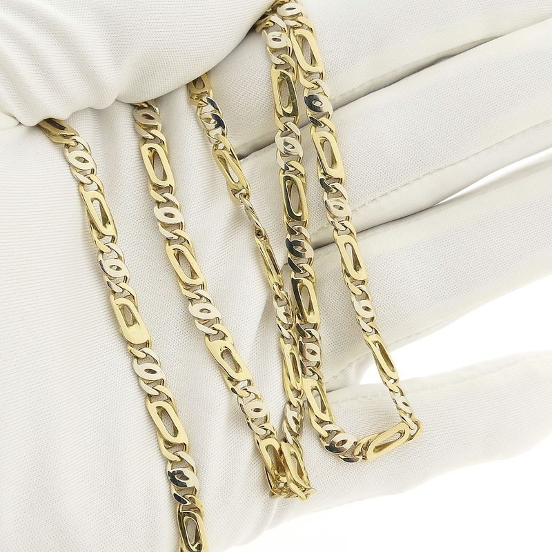 Image 9 of Two-tone gold fantasy link chain | 61.5 cm