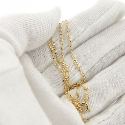 Image 2 of 18K Gold Thin Fantasy Link Chain | 43 cm