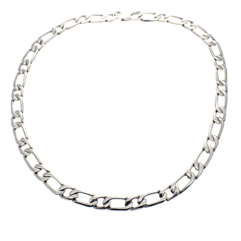 Image 6 of Silver wide gourmet link necklace | 51 cm