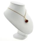Image 7 of Vintage gold ball pendant with carnelian