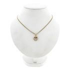 Image 3 of Gold pendant in the shape of a heart with diamonds; 0.49 ct.