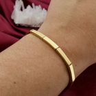 Image 8 of Gold bar link bracelet