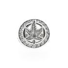 Image 3 of Silver men's ring with zirconia | Cannabis leaf