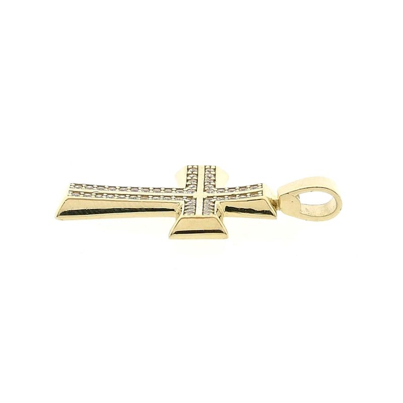 Image 9 of Gold Cross Pendant with Zirconia