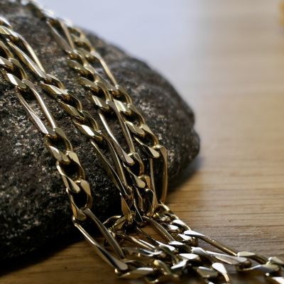 Image 2 of Gold Figaro link chain | 53 cm