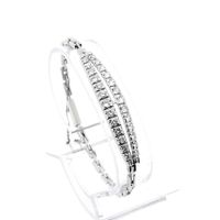 White gold link bracelet with diamond; approx. 1.75 ct.