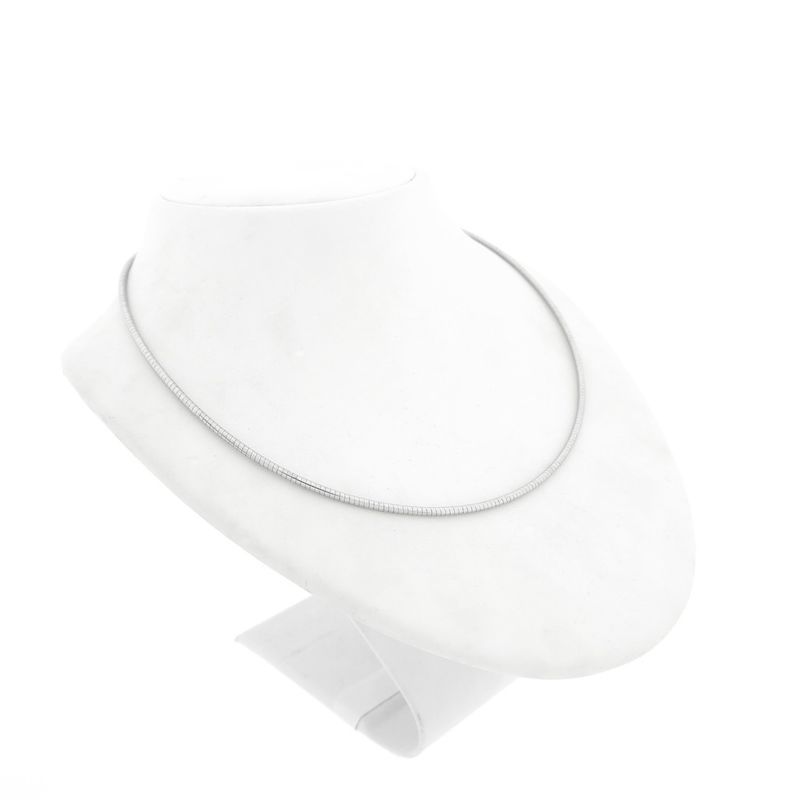 Image 3 of White gold omega link necklace