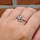 Afbeelding 10 van Witgouden ring met diamanten; 0,06 ct.