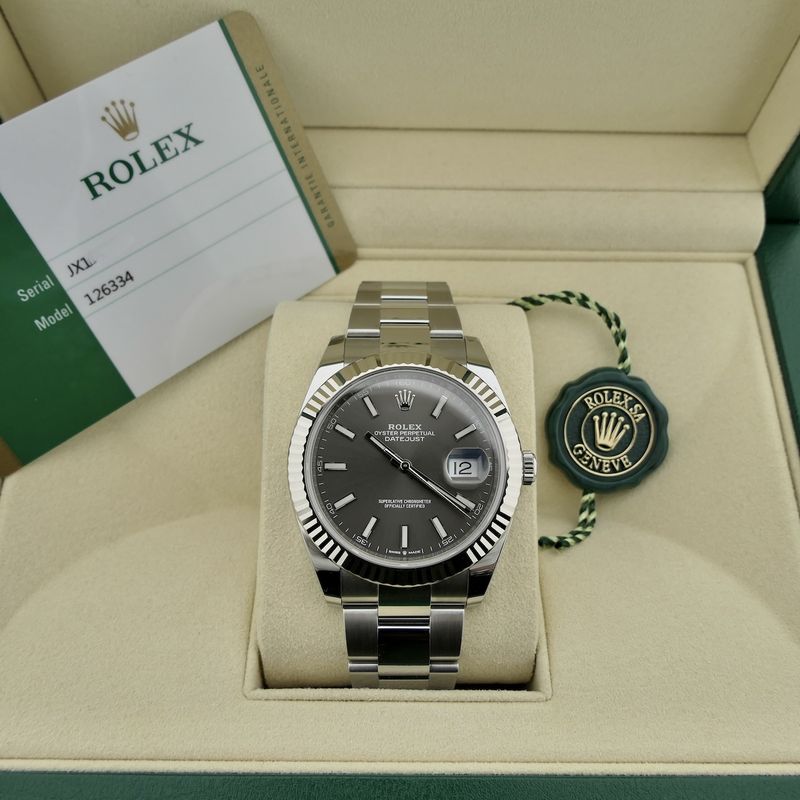 Image 25 of Rolex Datejust 41mm 'Rhodium' 126334; Automatic men's watch