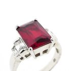 Image 3 of Silver ring with zirconia stones