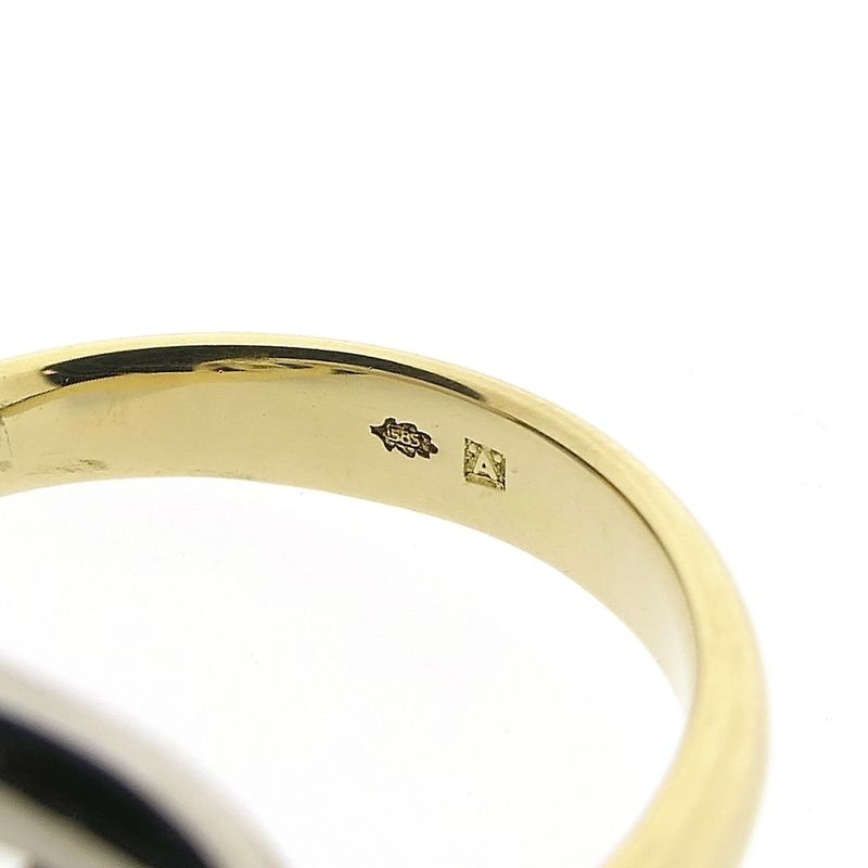 Image 6 of Two-tone gold solitaire ring with diamond; 0.09 ct.