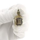 Image 10 of Vintage gold pendant with smoky quartz.
