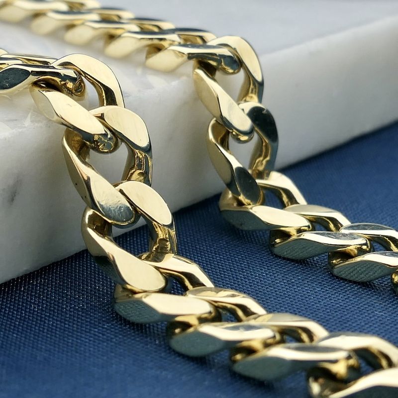 Image 2 of Solid gold gourmet link bracelet | 23.5 cm