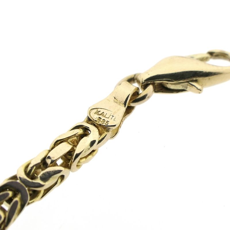 Image 5 of Gold square king chain | 58 cm