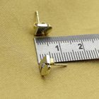 Image 7 of Bicolor gold stud earrings with zirconia