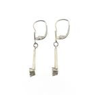 Image 5 of White gold stud earrings with diamond | 0.08 ct.