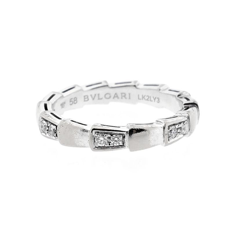 Image 3 of White gold ring with diamonds; 0.14 ct.
