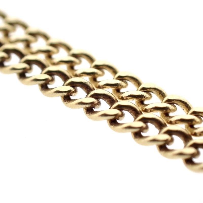 Image 3 of Gold thin gourmet link necklace | 48 cm