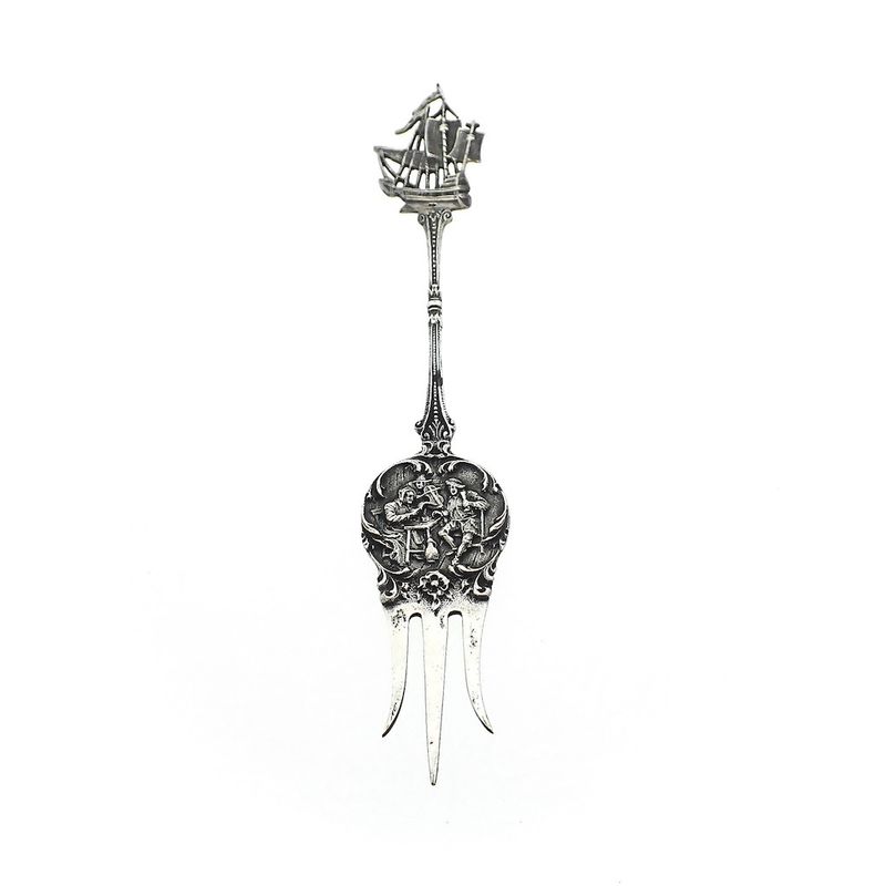 Image 1 of Silver cake skewer; Old Dutch from 1936