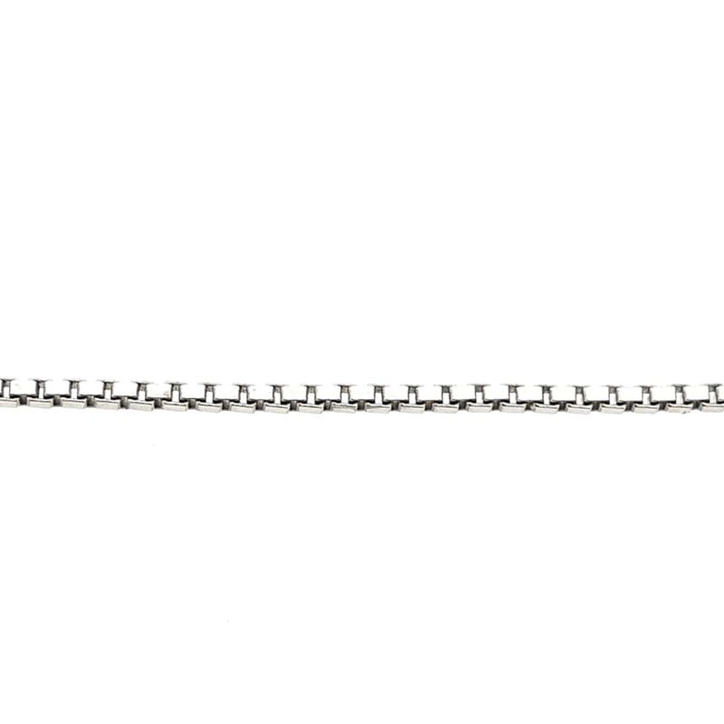 Image 7 of White Gold Venetian Box Chain Necklace