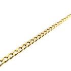Image 9 of Gold flat gourmet link bracelet with diamonds