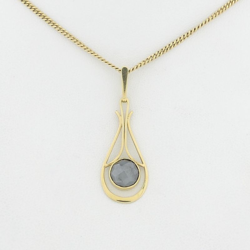 Image 5 of Vintage gold pendant with hematite