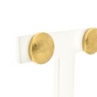 Image 7 of Gold matted stud earrings | Sphere