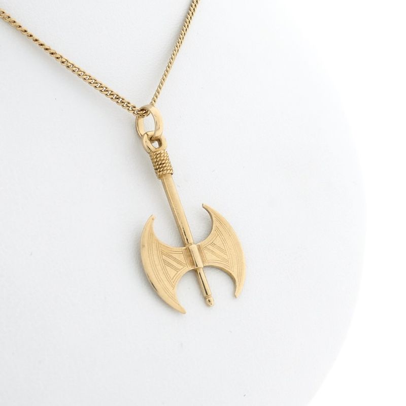 Image 10 of Gold pendant of a labrys.