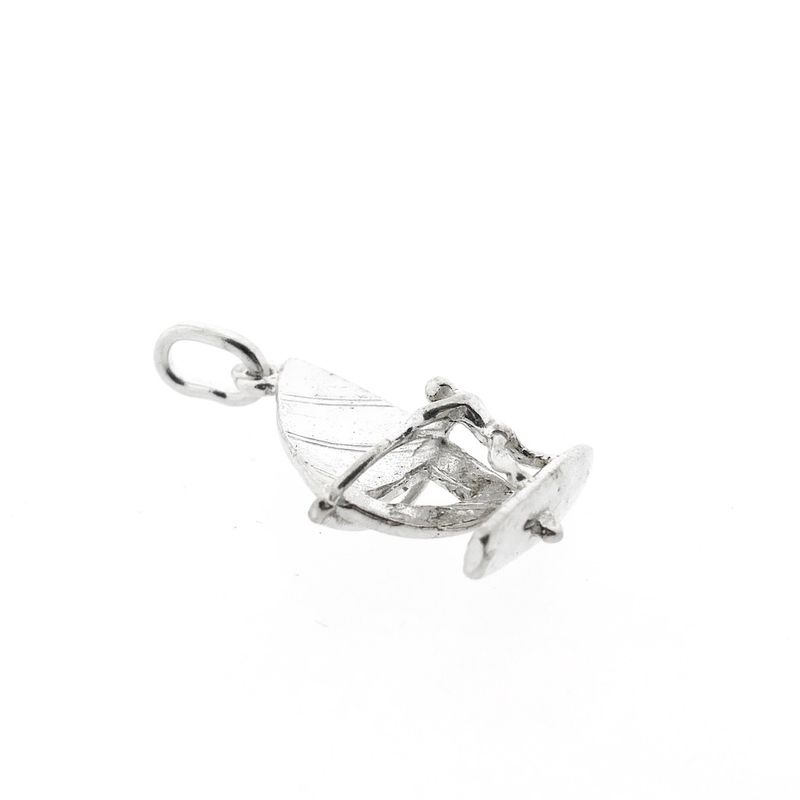 Image 4 of Silver pendant of a windsurfer