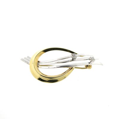 Two-tone fantasy brooch with diamond Image 1 of Two-tone fantasy brooch with diamond