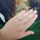 Image 4 of White gold ring with pearl and diamonds | 0.0015 ct.