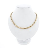 Gold foxtail link necklace