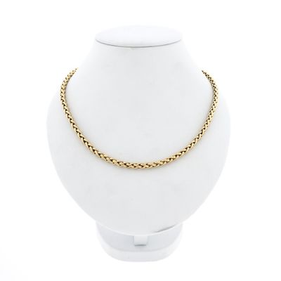 Image 1 of Gold foxtail link necklace