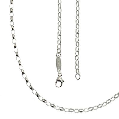 Image 1 of Silver long jasseron necklace | 69 cm