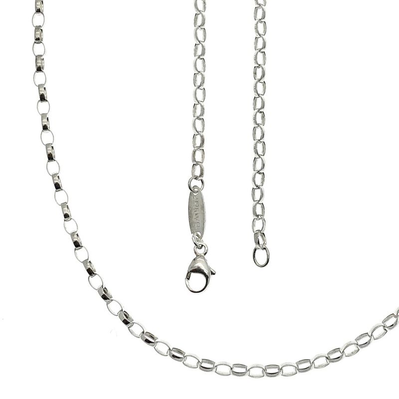 Image 1 of Silver long jasseron necklace | 69 cm