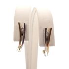 Image 1 of Bicolor gold stud earrings with diamond 0.07 ct.