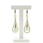 Image 5 of Gold Jade Earrings | Vintage