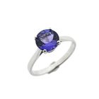 Image 1 of White gold solitaire ring with tanzanite