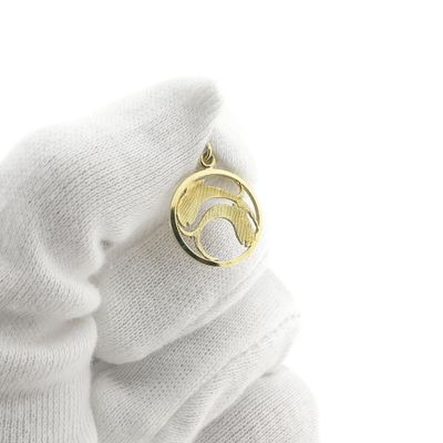 Image 2 of Gold zodiac sign pendant; Pisces