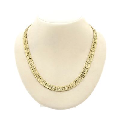 Gold herringbone link necklace Image 1 of Gold herringbone link necklace