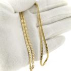 Image 9 of Gold flat gourmet link chain | 46 cm