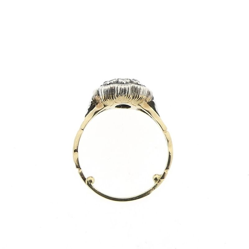 Image 5 of Gold ring with rose-cut diamonds; approx. 0.20 ct. | Antique